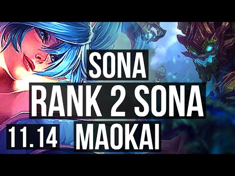 SONA & Sivir vs MAOKAI & Kai'Sa (SUPPORT) | Rank 2 Sona, 4/2/16 | KR Grandmaster | v11.14