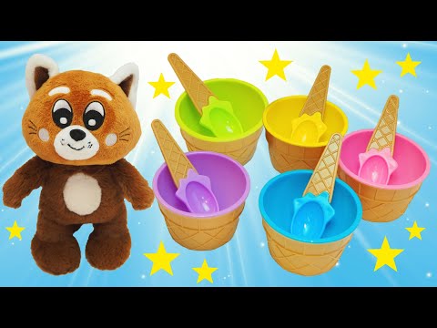 Pukkins gosedjur gör roliga glassar - Lek och lär med Pukkins - Lek med oss