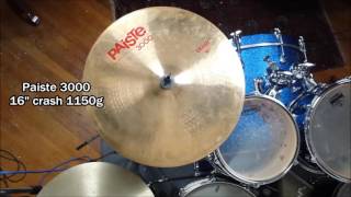 Video thumbnail for Paiste 3000 16 inch crash 1150g by Brooklyn Drum Company