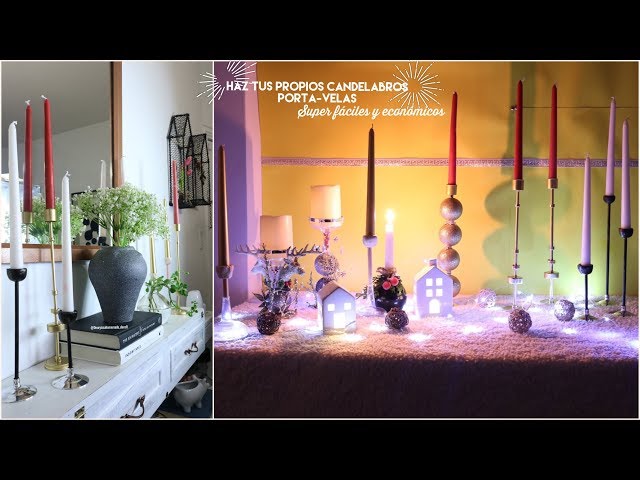 Vídeo relacionado con Sziqiqi 2 Candelabros de Pared, Portavelas de Columna para la Decoración del Hogar, Candelabro para el Aniversario Centros Mesa para Fiestas Casa, Negro