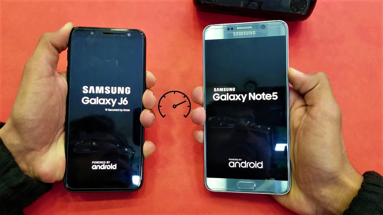 Samsung Galaxy J6 vs Samsung Galaxy Note 5 - Speed Test - (HD)