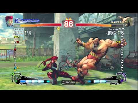 SSF4 AE Ver. 2012: junaikawa [Viper] vs. haratake0625 [Zangief] - PSN Ranked Match