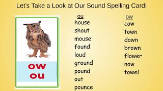 Spelling Lesson 28 Words with ou and ow