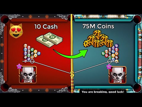 8 Ball Pool Tutorial - Turn 10 CASH to 75M Coins Real Quick Method