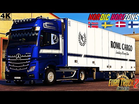 ETS2 | DLC NORDIC HORIZONS | ROML CARGO | New Actros MP4 Cabin Overhaul | 4k #nordichorizonsdlc