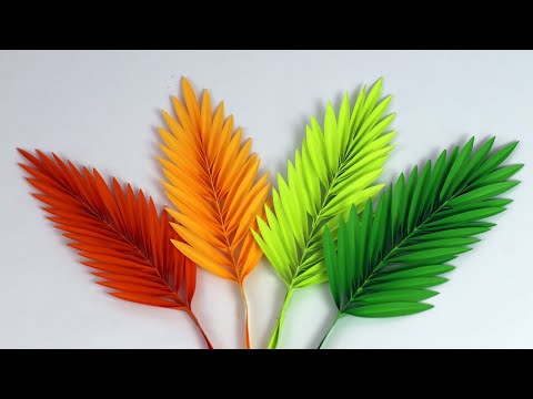 Easy Paper Leaf । Paper Leaves Making । Paper Crafts for School । DIY Paper Leaves Making