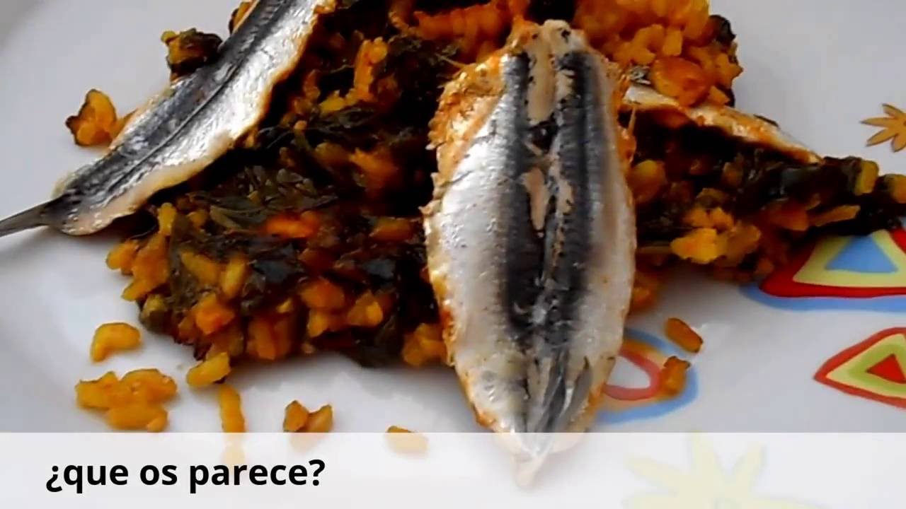 ARROZ CON BOQUERONES Y ESPINACAS