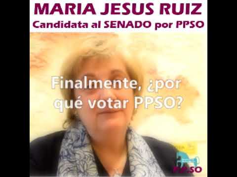 María Jesús Ruiz pide el voto a los indecisos.