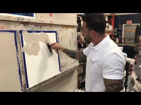 Venetian plaster Marmorino Ks application.