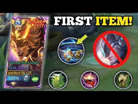 TANK SUN, FIRST ITEM THUNDERBELT! (100% broken!💀) | SUN VS. ALPHA -MLBB