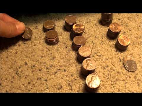 Penny Coin Roll Hunting, Second $25 box of PENNY rolls, looking for Lincoln Wheat Pennies