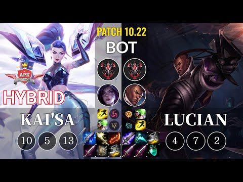 APK HyBrid Kai'Sa vs Lucian Bot - KR Patch 10.22