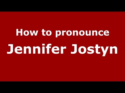 How to pronounce Jennifer Jostyn (American English/US)  - PronounceNames.com
