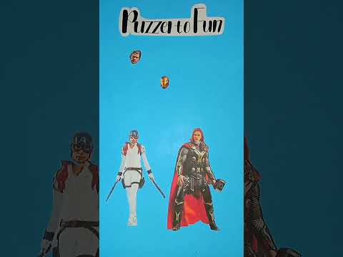 black widow😘vs🌩thor🙂puzzle😅wrong head change#shorts