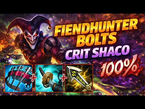 Fiendhunter Bolts Crit Shaco - Season 16 Ranked [League of Legends] Full Gameplay - Infernal Shaco