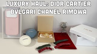 Luxury Haul Unboxing🛍️✨: Dior, Cartier, BVLGARI, RIMOWA, Chanel Beauty | Cartier Tank | Serpenti