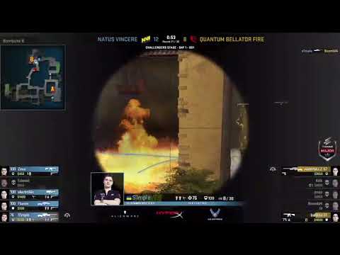 s1mple VAC vs Quantum Bellator Fire | ELEAGUE Major