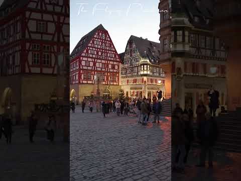 Rothenburg Ob Der Tauber Uma vila de conto de fadas de Natal na Alemanha (vídeo completo no meu canal) #shorts