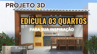 PROJETO E MODELOS DE EDICULAS 02 QUARTOS