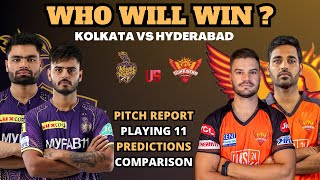 KKR to WIN 3rd Match ! KKR vs SRH Playing 11, Predictions, Comparison, Pitch Report | Five Sportz