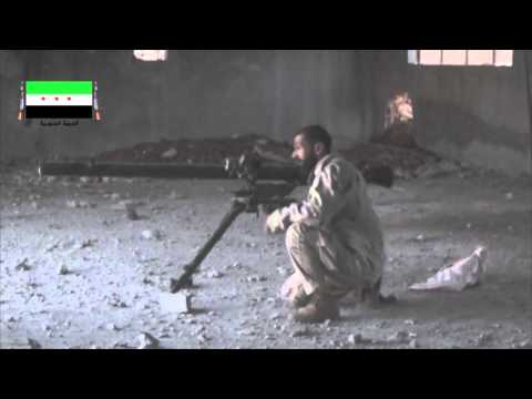 استهداف مقرات النظام بقذيفة اس بي جي 9 على جبهة اليادودة في ريف درعا من قبل جيش المعتز بالله