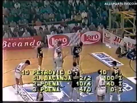 Drazen Petrovic 15 pts vs Jugoplastika Split [1988]