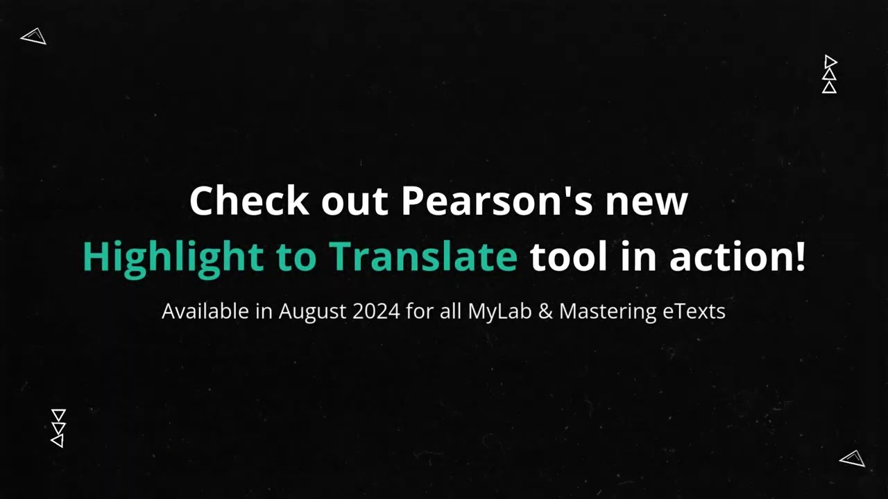 Highlight to Translate in Pearson eTexts