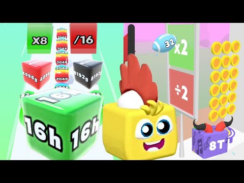 Jelly Run 2048 [ 16h New High Score  ] | Happy Cube 2048 #ballgamezone