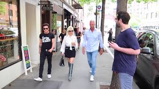 Lady Gaga gets coffee and headed back to electric Lady Studio in the West Village in New York City