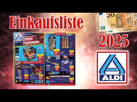 Aldi Nord Fireworks Shopping List/Buying Guide 2025 | 100 Euros [FULL HD]