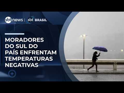 Temperaturas negativas aumentam alerta para doenças respiratórias no Sul do país | #SBTBrasil