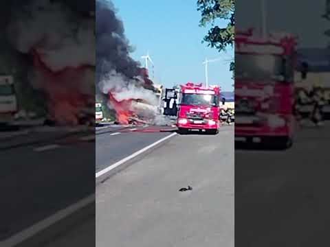 Accidente en el ingreso a la localidad cordobesa de General Levalle.-