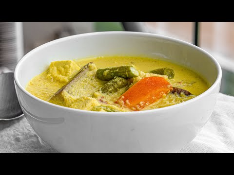 Malaysian Vegetable Curry with Coconut Milk - Vegan Sayur Lemak Recipe