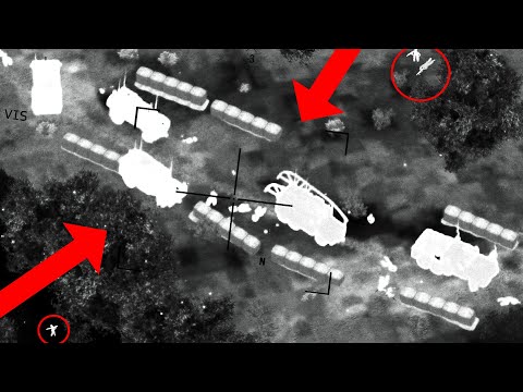 U.S. Convoy Ambush on all Sides AC-130 Gunship Mission - Combat Footage -Military Simulation- ArmA 3