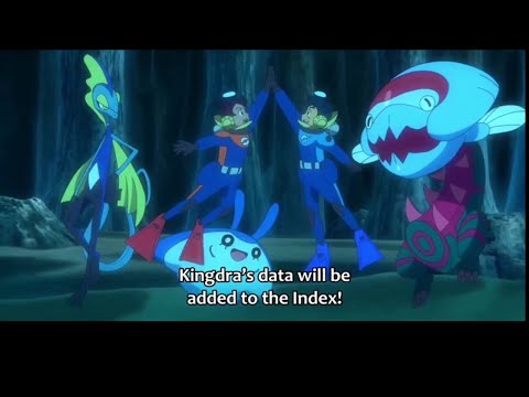 Pokemon Master Journeys - "Goh catches Kingdra - Inteleon uses Liquidation"