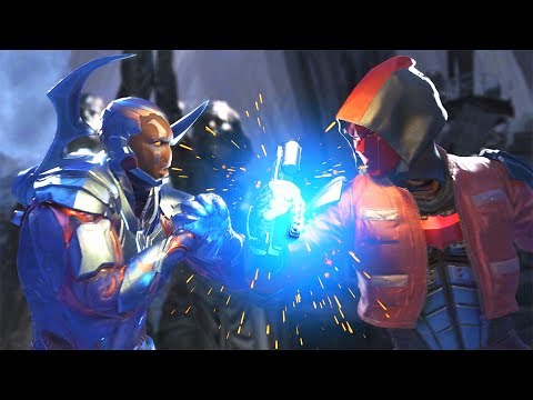 INJUSTICE 2 - ALL RED HOOD vs BLUE BEETLE DIALOGUE!!! "You're slippin' brah!" Intro/Clash dialogue