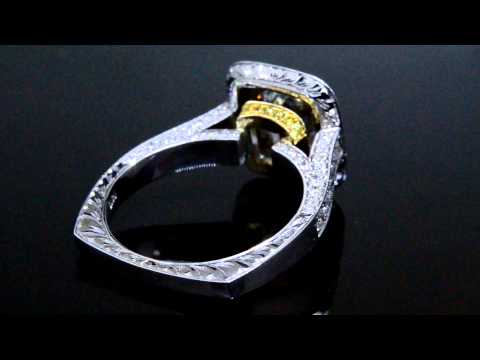 2.80 Ct. Radiant Cut Halo Diamond Engagement Ring EGL Certified