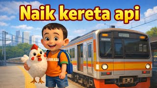 Download lagu Naik kereta api melihat pemandangan | lagu anak-anak lucu video animasi 3D  mp3