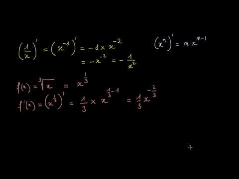 Dériver une fonction qui peut s'écrire sous forme d'une puissance négative ou  fractionnaire