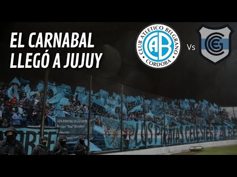 "Gimnasia (J) Vs. Belgrano | Hinchada, previa, minuto 68 | Militancia Celeste Oficial" Barra: Los Piratas Celestes de Alberdi &bull; Club: Belgrano