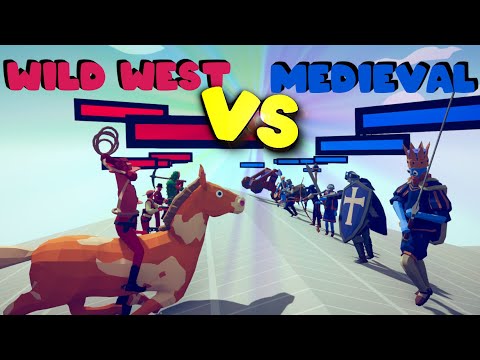 WILD WEST TEAM vs MEDIEVAL TEAM | TABS - Totally Accurate Battle Simulator
