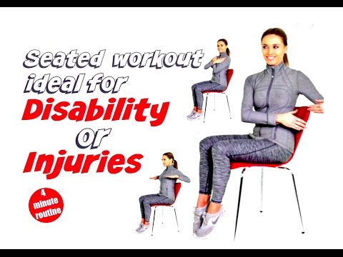 SEATED WORKOUT IDEAL FOR DISABLED  OR INJURED - 4 minute real time workout