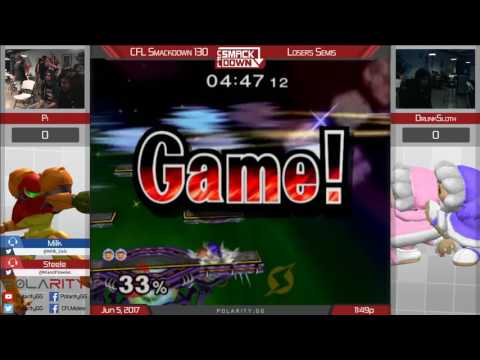 CFL Smackdown 130 Melee - Pi (Samus) vs Drunksloth (ICs) - Losers Semis