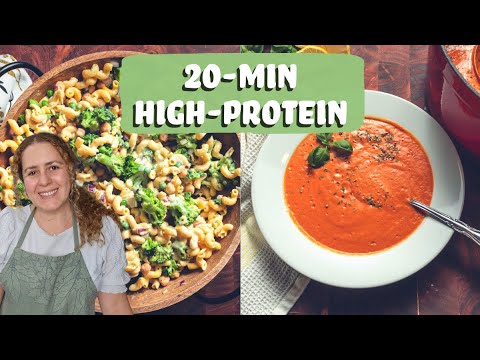 2 Easy High-Protein Lunches Ready in 20 Minutes (Plant-Based & Meal-Prep Friendly)