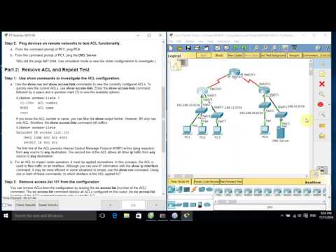 [CCNA S2] 9.1.1.6 Packet Tracer - ACL Demonstration