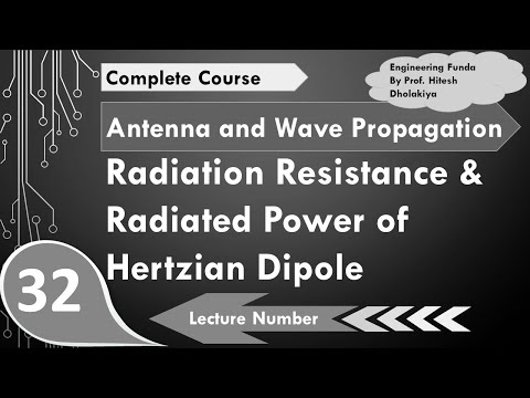 Radiation Resistance and Radiated Power of Hertzian Dipole Antenna in Antennas by Engineering Funda