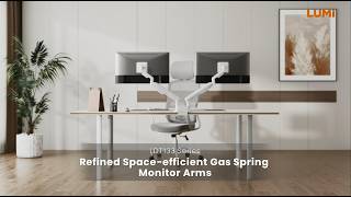 Refined Space-Efficient Gas Spring Monitor Arms | LDT133 Series | LUMI