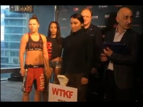 Irina Alekseeva vs. Shokhida Rakhimova - Weigh-in Face-Off - (WTKF: Universal Soldier) - /r/WMMA