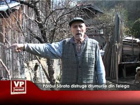 Pârâul Sărata distruge drumurile din Telega