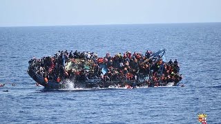 Migrant boat capsize off Libyan coast caught on ca
